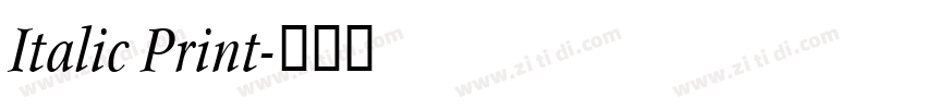 Italic Print字体转换